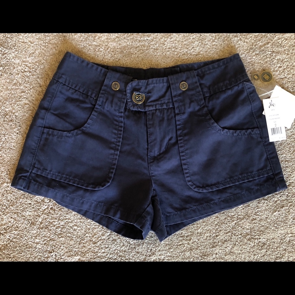 Joie Arya Cotton Canvas Shorts 4 pocket Navy